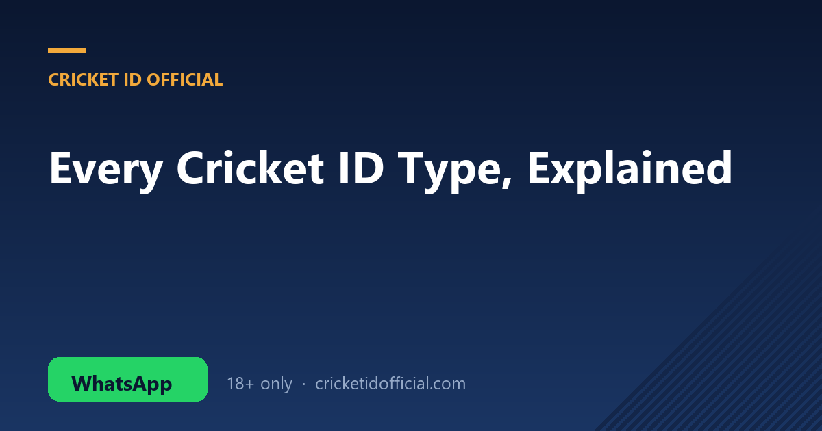 All cricket ID types compared