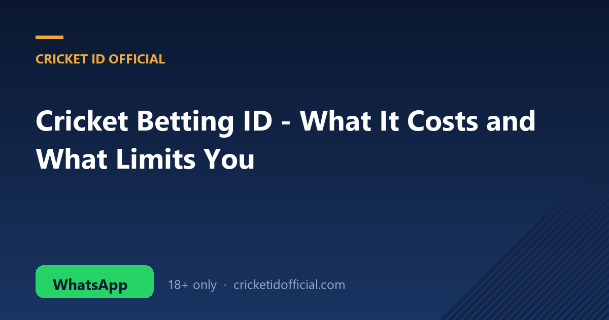 Cricket betting ID explained by Cricket ID Official