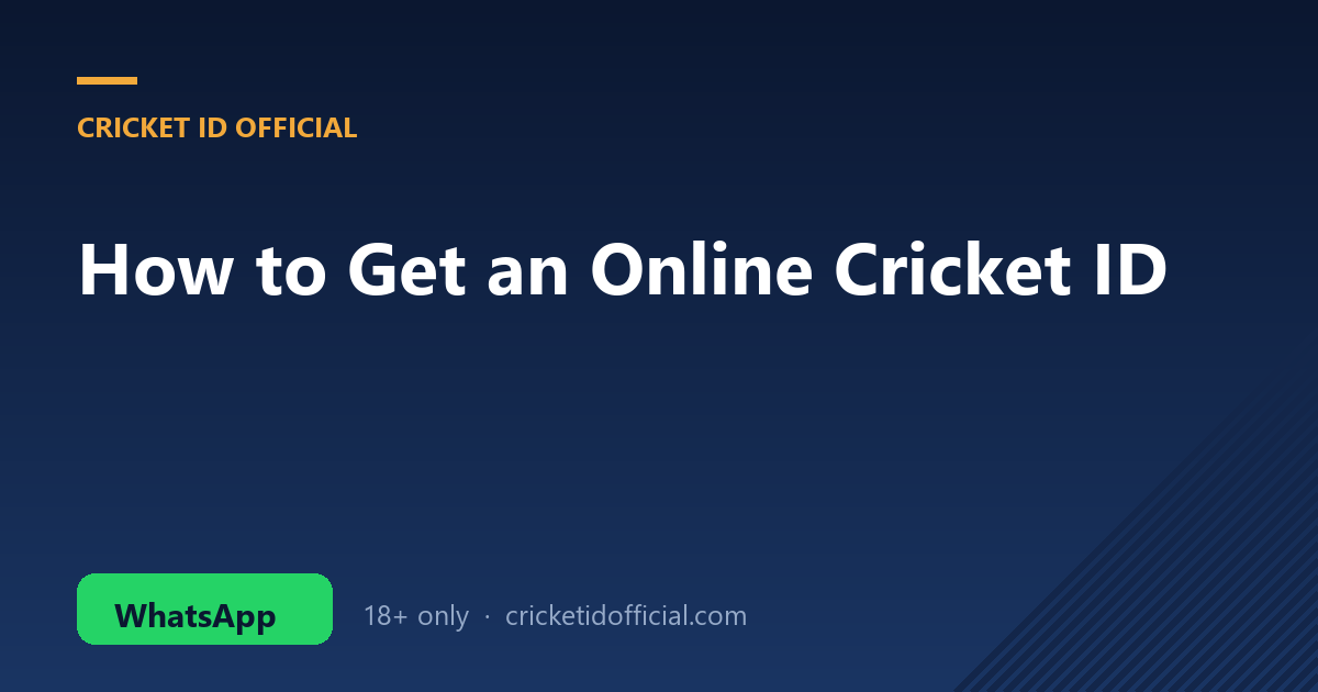 How to get online cricket ID on WhatsApp