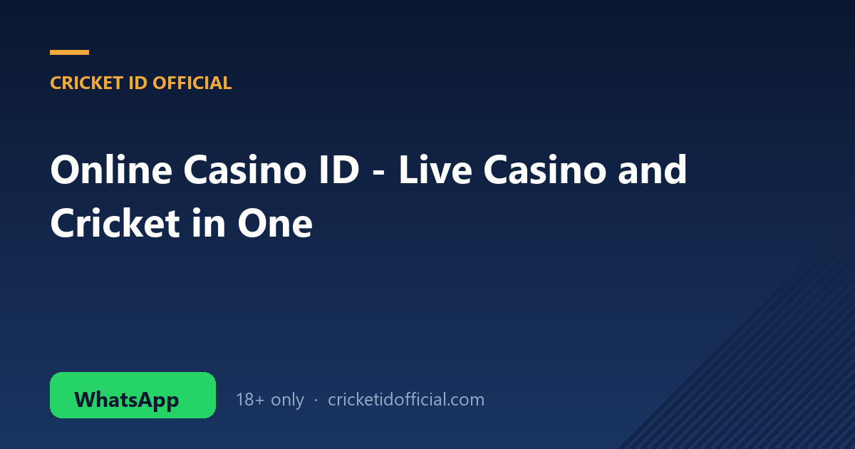 Online casino ID with live tables